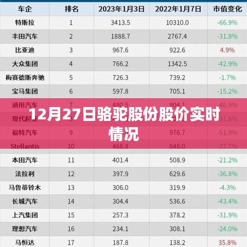 骆驼股份股价实时动态，掌握最新交易日走势