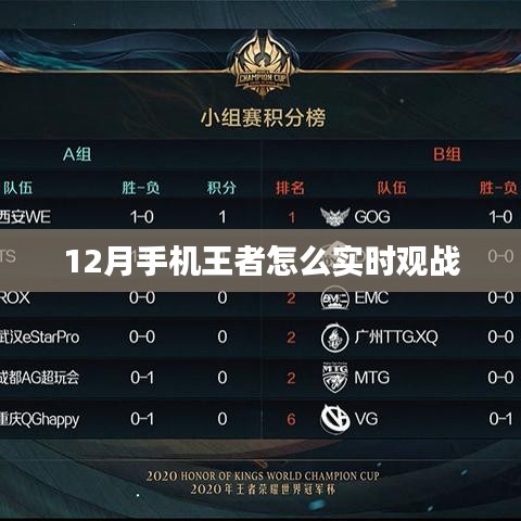 揭秘，如何实时观战12月手机王者之战
