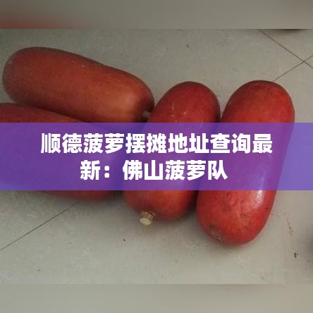 顺德菠萝摆摊地址查询最新：佛山菠萝队 