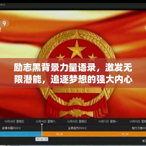 励志黑背景力量语录，激发无限潜能，追逐梦想的强大内心驱动力！