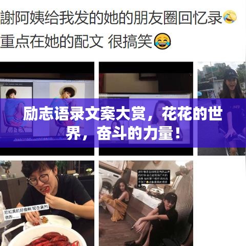 励志语录文案大赏，花花的世界，奋斗的力量！