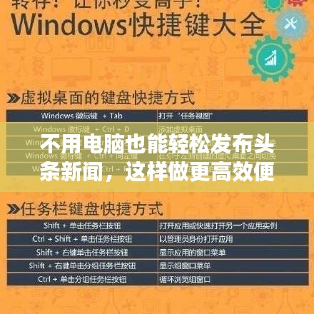 不用电脑也能轻松发布头条新闻，这样做更高效便捷！