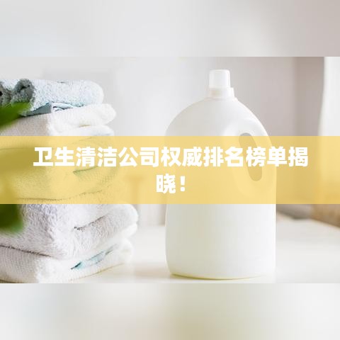 卫生清洁公司权威排名榜单揭晓！