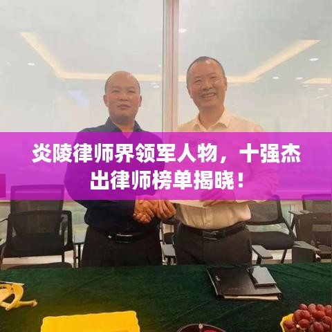 炎陵律师界领军人物，十强杰出律师榜单揭晓！