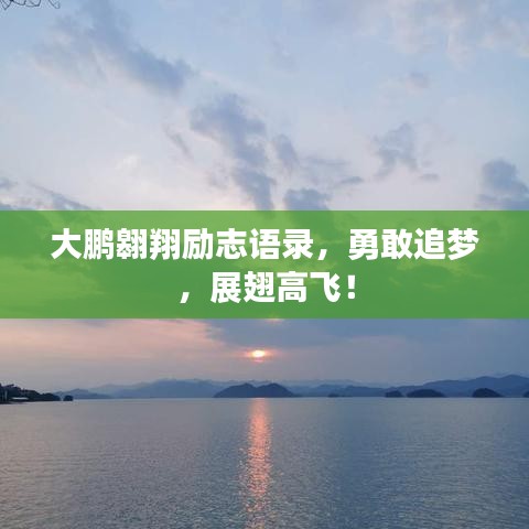 大鹏翱翔励志语录，勇敢追梦，展翅高飞！