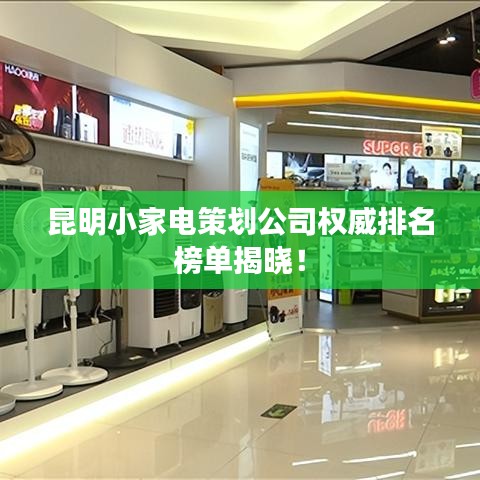 昆明小家电策划公司权威排名榜单揭晓！